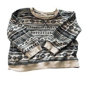 Forever 21 women's cropped tan sweatshirt with western design size large